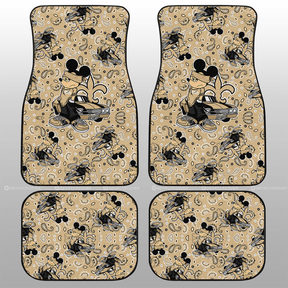 New Orleans Saints Car Floor Mats Cartoon Theme Collection - Gearcarcover - 1