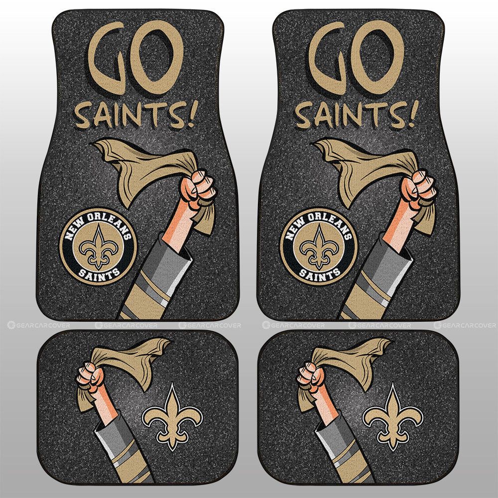 New Orleans Saints Car Floor Mats Custom Car Accessories - Gearcarcover - 1