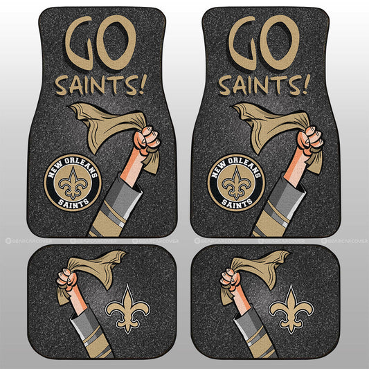 New Orleans Saints Car Floor Mats Custom Car Accessories - Gearcarcover - 1