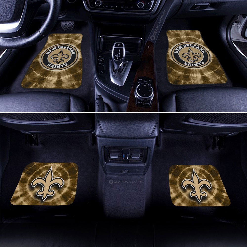 New Orleans Saints Car Floor Mats Custom Tie Dye Car Accessories - Gearcarcover - 2