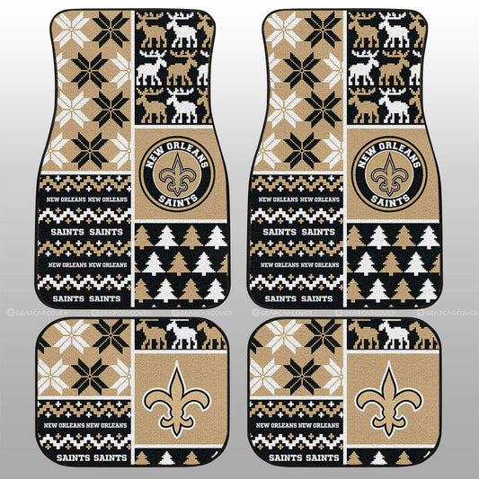New Orleans Saints Car Floor Mats Custom Ugly Style Car Accessories - Gearcarcover - 1