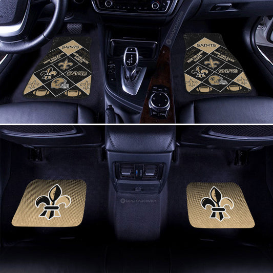 New Orleans Saints Car Floor Mats Sporty Team Collection - Gearcarcover - 2