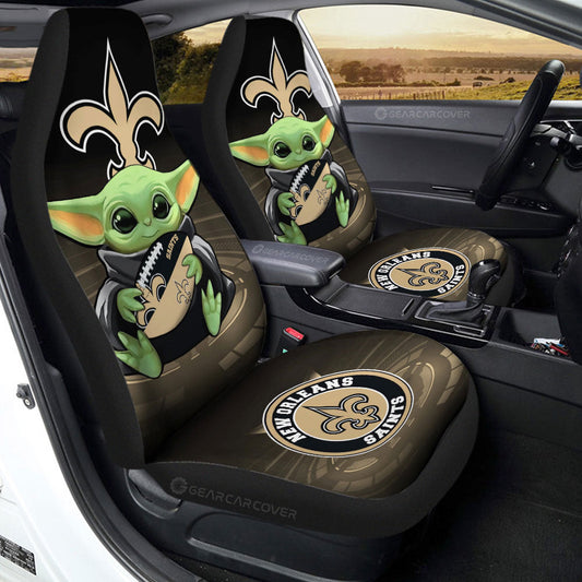 New Orleans Saints Car Seat Covers Baby Yoda Car Accessories For Fan - Gearcarcover - 2