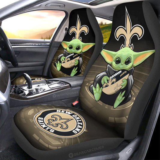 New Orleans Saints Car Seat Covers Baby Yoda Car Accessories For Fan - Gearcarcover - 1