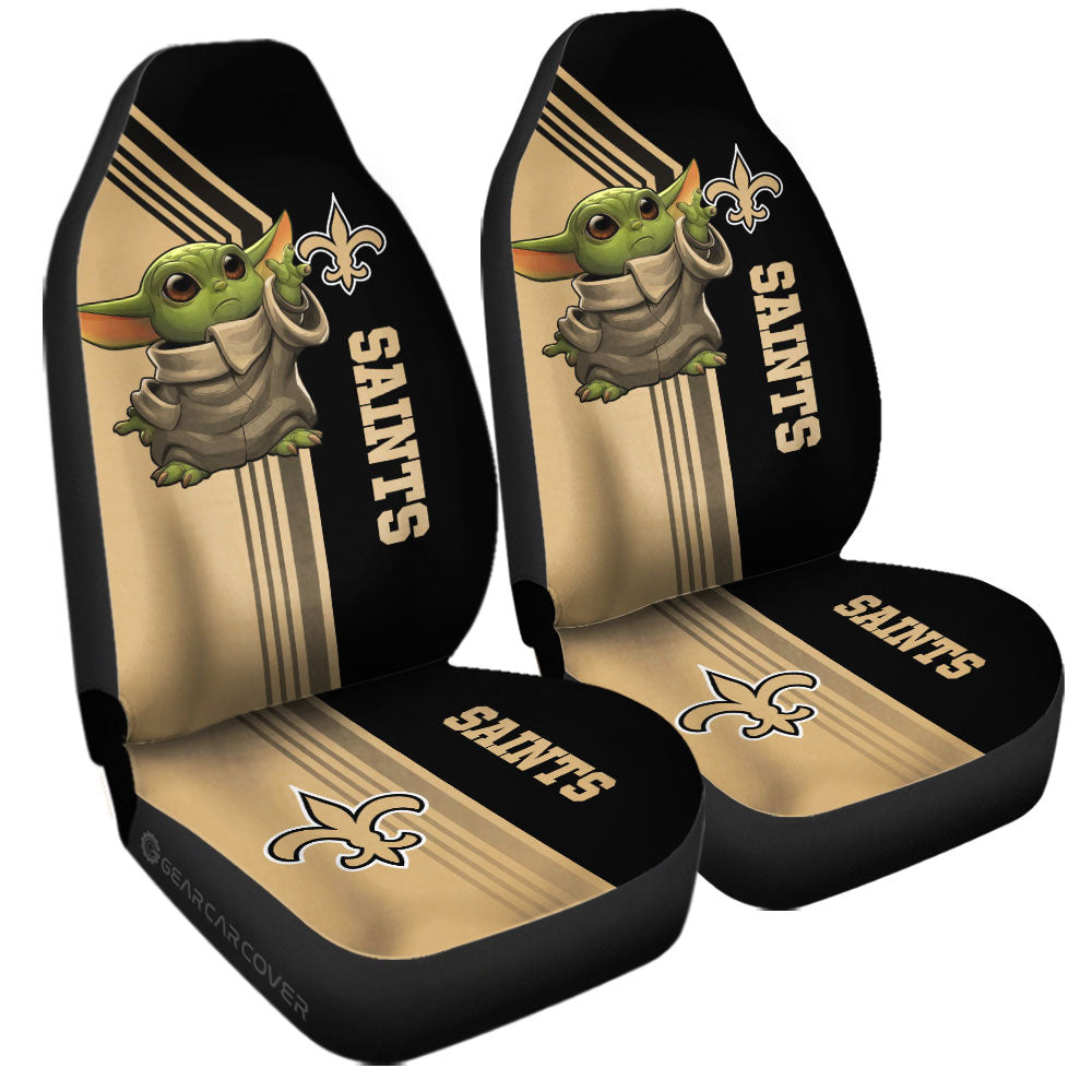 New Orleans Saints Car Seat Covers Baby Yoda Car Accessories - Gearcarcover - 3