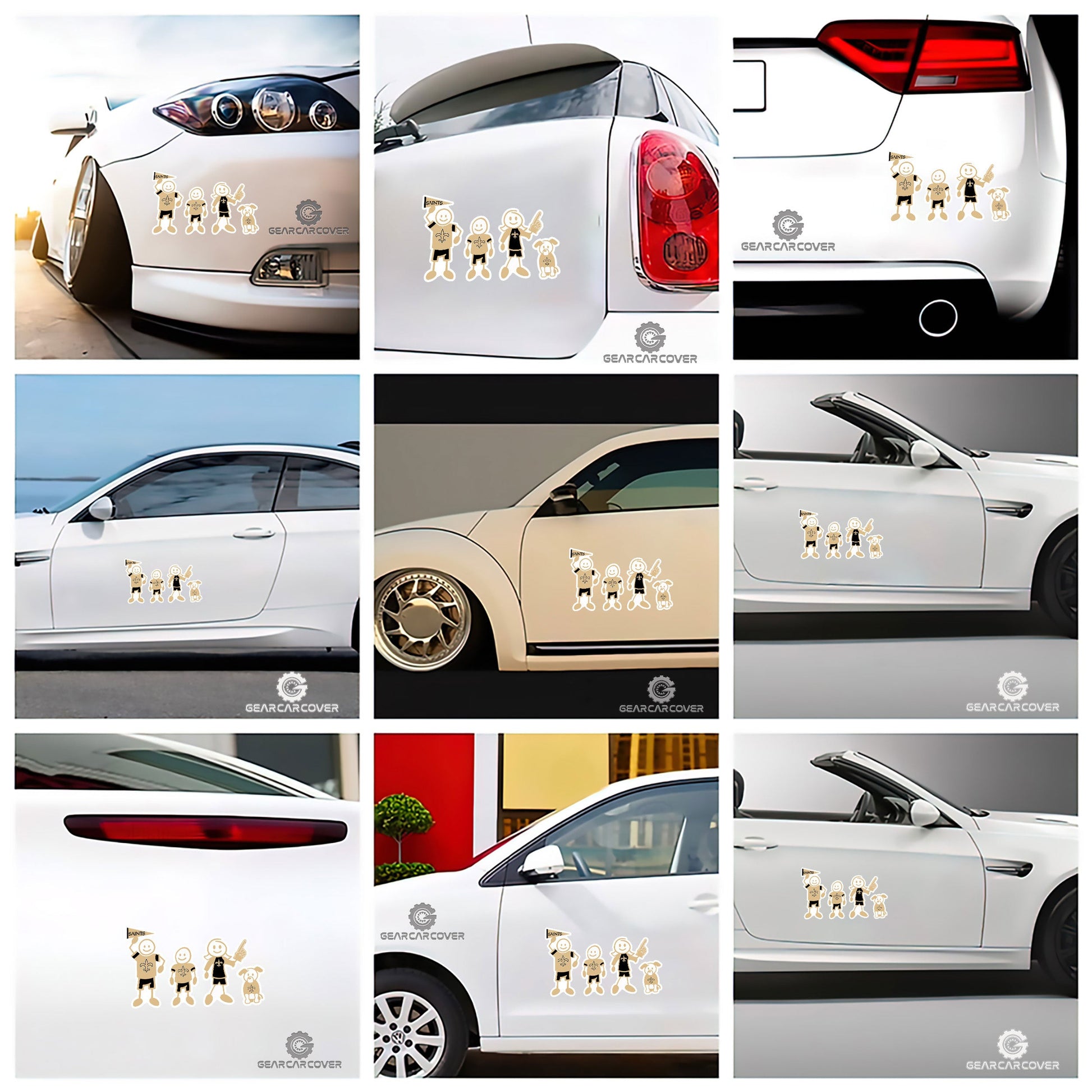New Orleans Saints Car Sticker Custom Car Accessories - Gearcarcover - 2