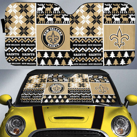 New Orleans Saints Car Sunshade Custom Ugly Style Car Accessories - Gearcarcover - 1