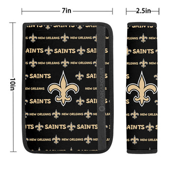 New Orleans Saints Seat Belt Covers Sporty Team Collection - Gearcarcover - 1