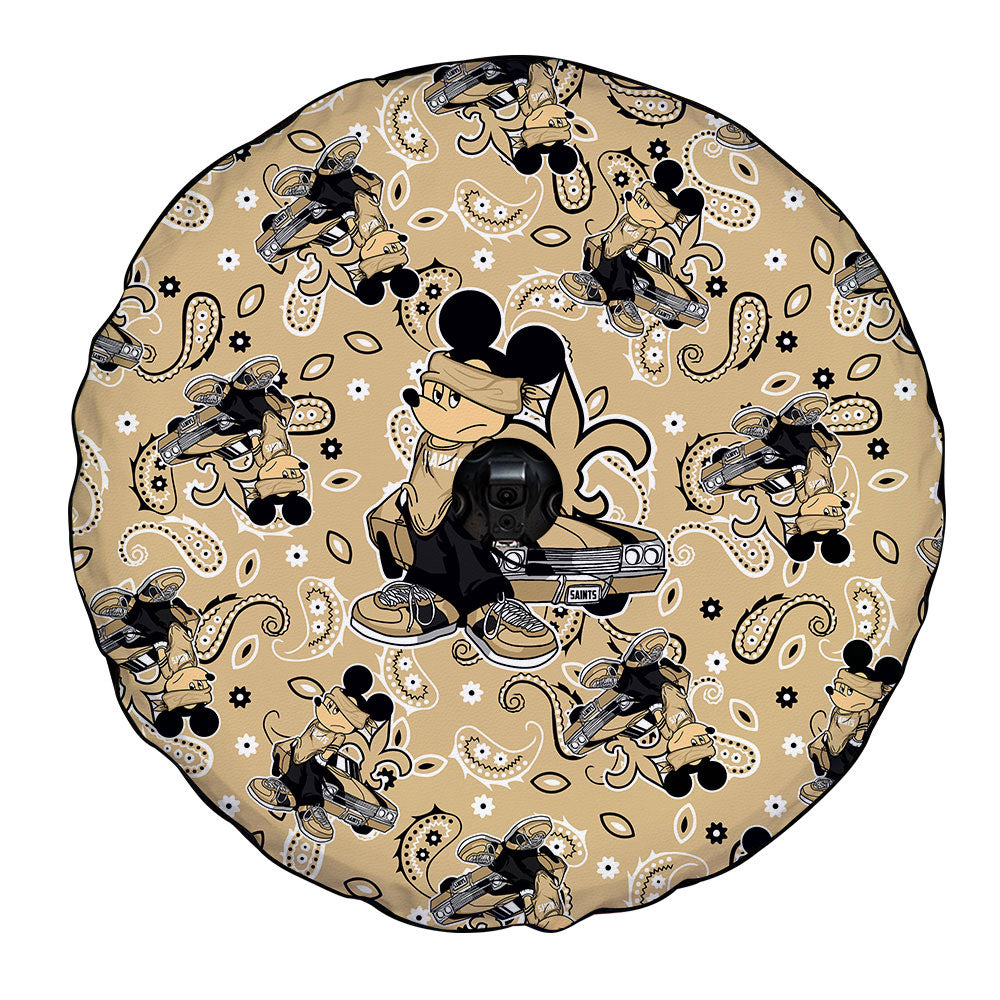 New Orleans Saints Spare Tire Covers Camera Hole Cartoon Theme Collection - Gearcarcover - 4