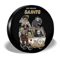 New Orleans Saints Spare Tire Covers Horror Characters Car Accessories - Gearcarcover - 3