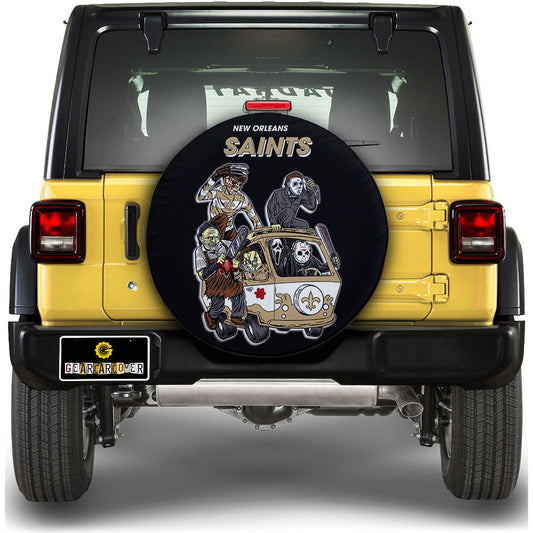 New Orleans Saints Spare Tire Covers Horror Characters Car Accessories - Gearcarcover - 1