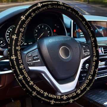 New Orleans Saints Steering Wheel Cover Sporty Team Collection - Gearcarcover - 1