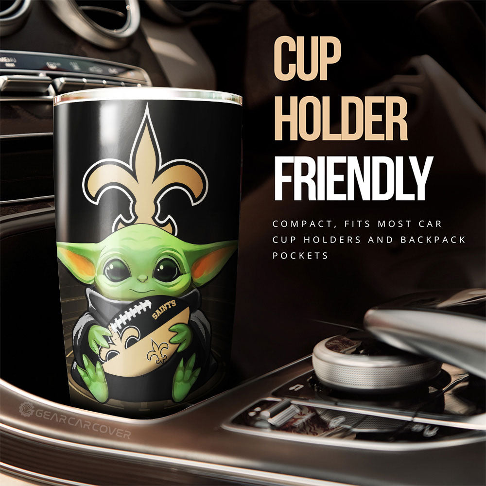 New Orleans Saints Tumbler Cup Custom Car Accessories For Fan - Gearcarcover - 3