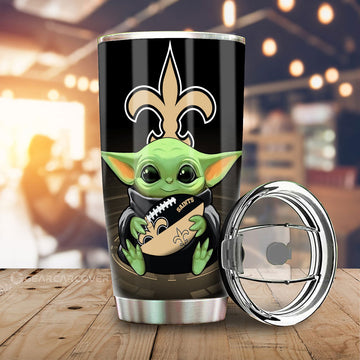New Orleans Saints Tumbler Cup Custom Car Accessories For Fan - Gearcarcover - 1