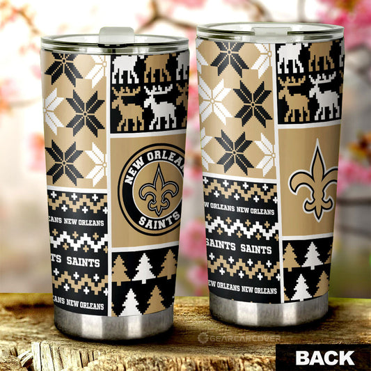 New Orleans Saints Tumbler Cup Custom Ugly Style Car Accessories - Gearcarcover - 2