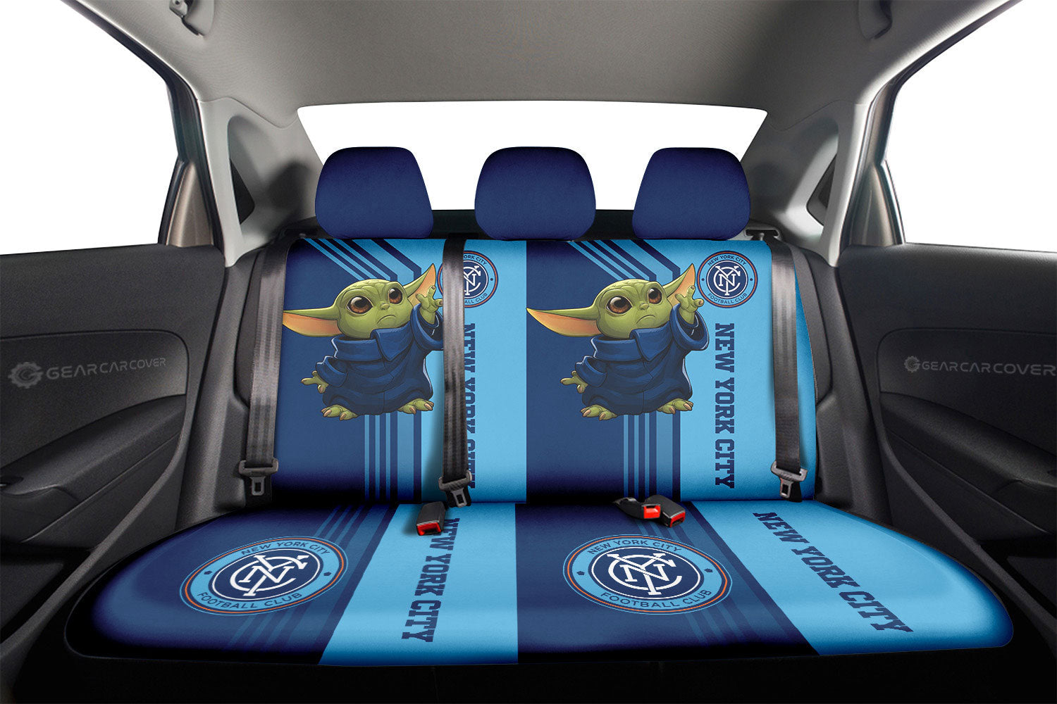 New York City FC Car Back Seat Covers Custom Car Accessories - Gearcarcover - 2