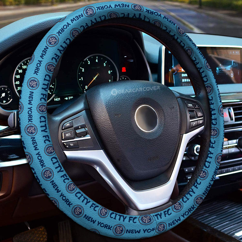 New York City FC Steering Wheel Cover Sporty Team Collection - Gearcarcover - 1