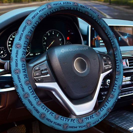 New York City FC Steering Wheel Cover Sporty Team Collection - Gearcarcover - 1