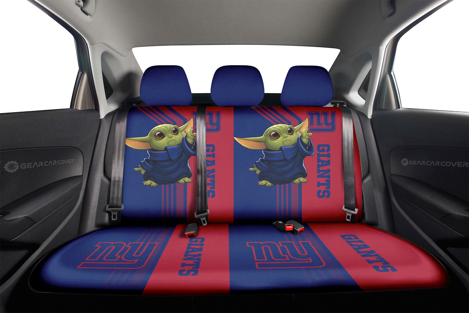 New York Giants Car Back Seat Covers Custom Car Accessories - Gearcarcover - 2