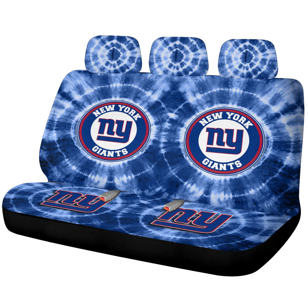 New York Giants Car Back Seat Covers Custom Tie Dye Car Accessories - Gearcarcover - 1