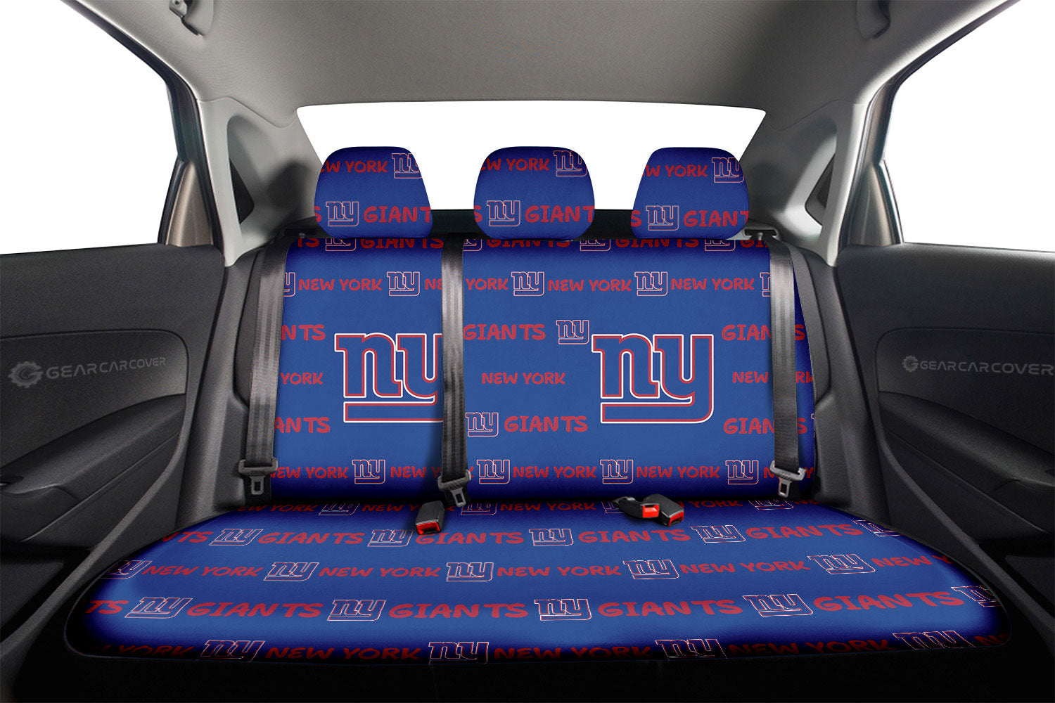 New York Giants Car Back Seat Covers Sporty Team Collection - Gearcarcover - 2