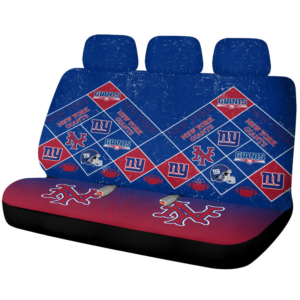 New York Giants Car Back Seat Covers Sporty Team Collection - Gearcarcover - 1