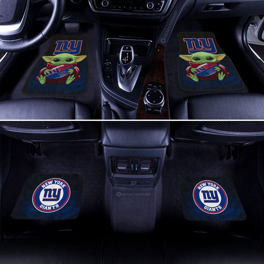 New York Giants Car Floor Mats Baby Yoda Car Accessories For Fan - Gearcarcover - 2