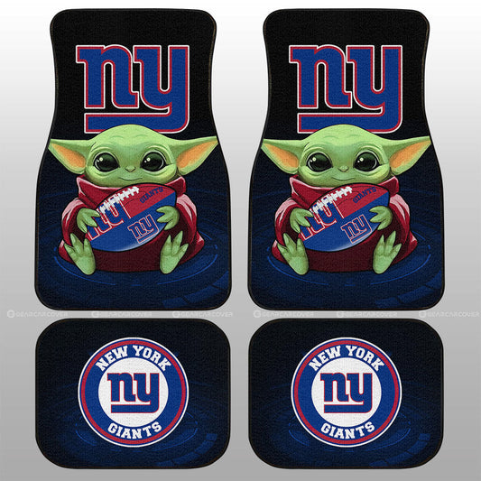 New York Giants Car Floor Mats Baby Yoda Car Accessories For Fan - Gearcarcover - 1