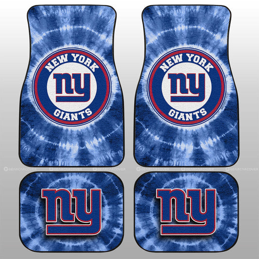 New York Giants Car Floor Mats Custom Tie Dye Car Accessories - Gearcarcover - 1