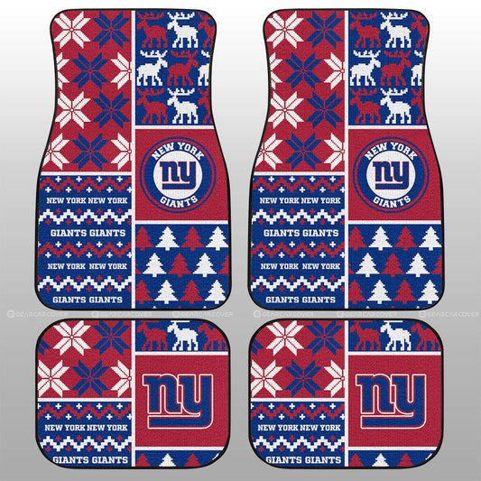 New York Giants Car Floor Mats Custom Ugly Style Car Accessories - Gearcarcover - 1
