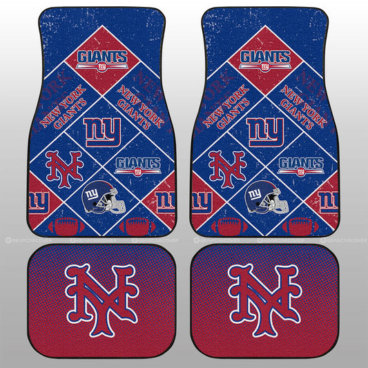New York Giants Car Floor Mats Sporty Team Collection - Gearcarcover - 1