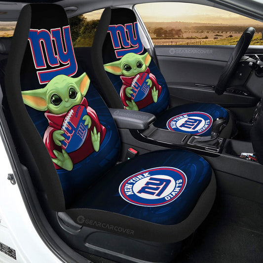 New York Giants Car Seat Covers Baby Yoda Car Accessories For Fan - Gearcarcover - 2