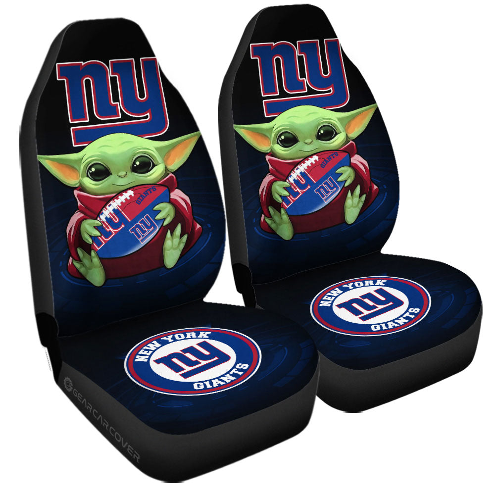 New York Giants Car Seat Covers Baby Yoda Car Accessories For Fan - Gearcarcover - 3