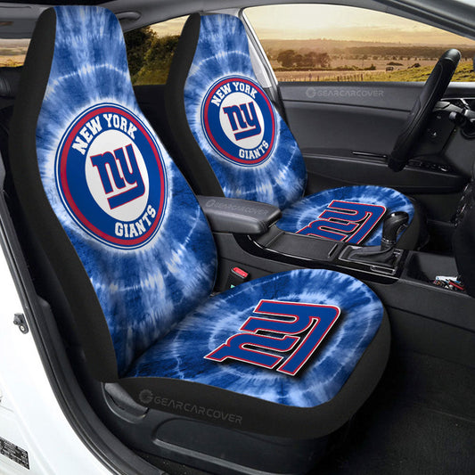 New York Giants Car Seat Covers Custom Tie Dye Car Accessories - Gearcarcover - 2