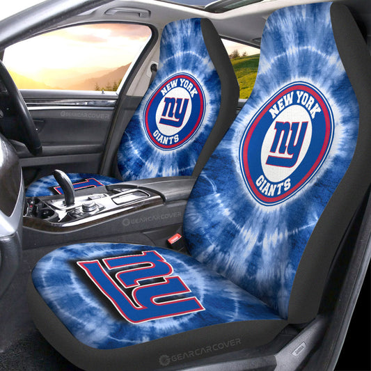 New York Giants Car Seat Covers Custom Tie Dye Car Accessories - Gearcarcover - 1