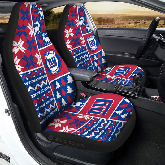 New York Giants Car Seat Covers Custom Ugly Style Car Accessories - Gearcarcover - 2