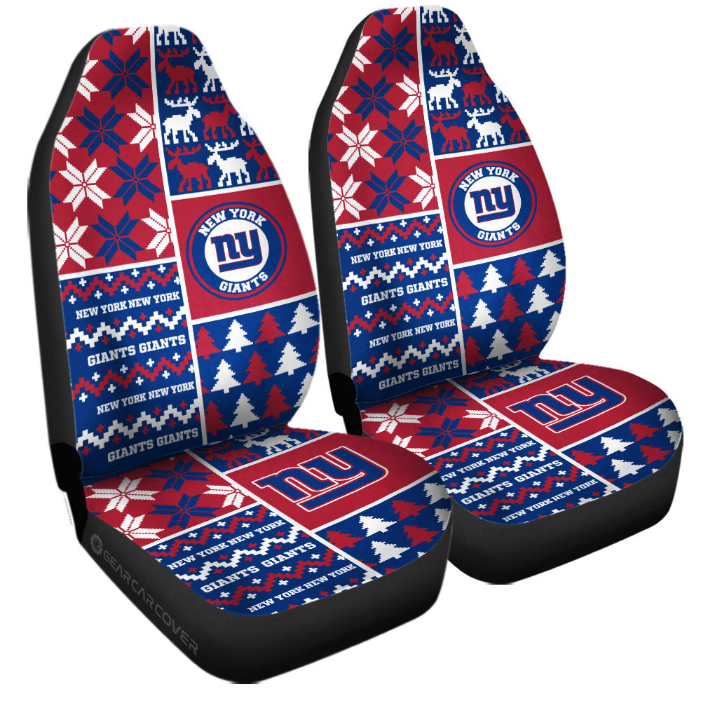 New York Giants Car Seat Covers Custom Ugly Style Car Accessories - Gearcarcover - 3