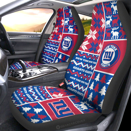 New York Giants Car Seat Covers Custom Ugly Style Car Accessories - Gearcarcover - 1