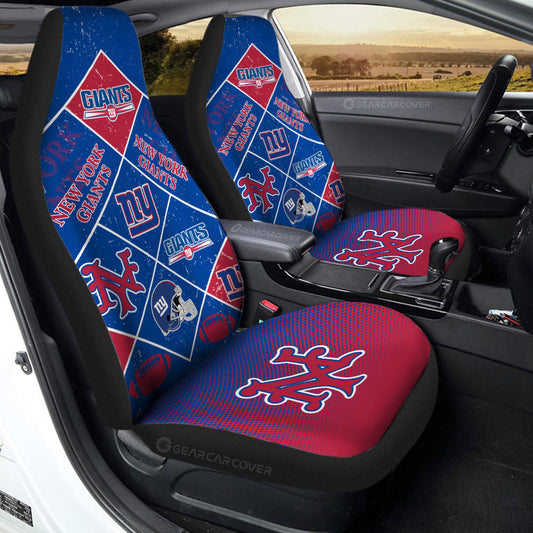 New York Giants Car Seat Covers Sporty Team Collection - Gearcarcover - 2