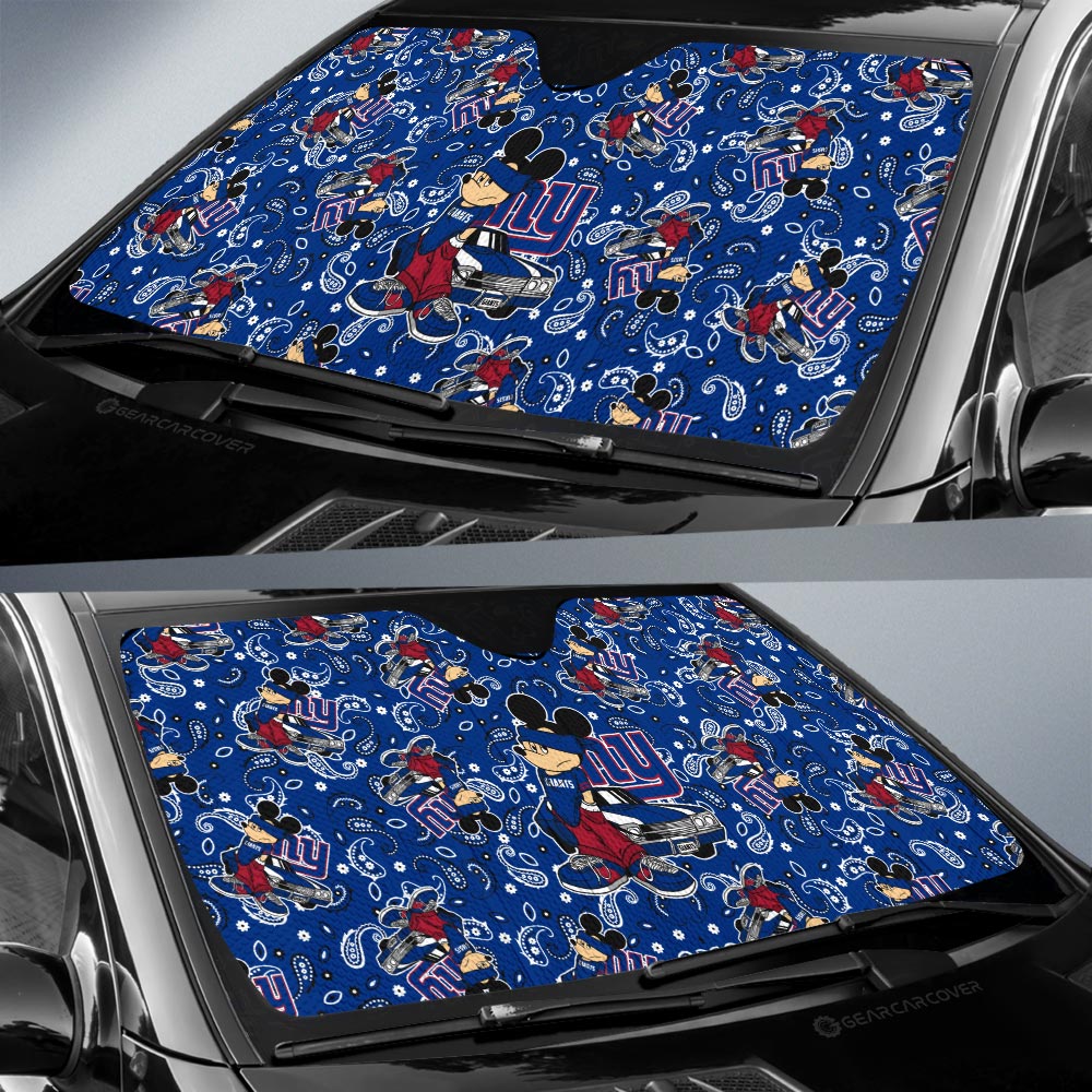 New York Giants Car Sunshade Cartoon Theme Collection - Gearcarcover - 2