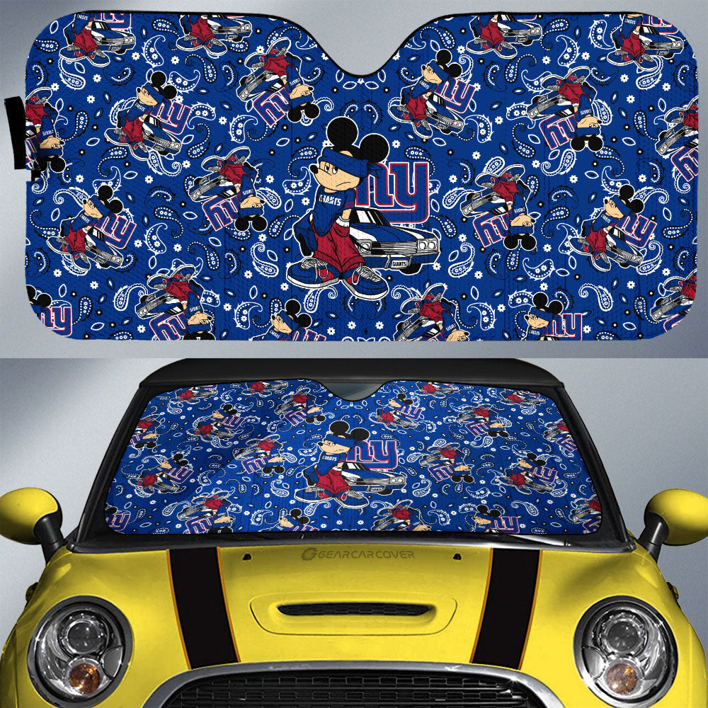 New York Giants Car Sunshade Cartoon Theme Collection - Gearcarcover - 1
