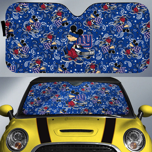 New York Giants Car Sunshade Cartoon Theme Collection - Gearcarcover - 1