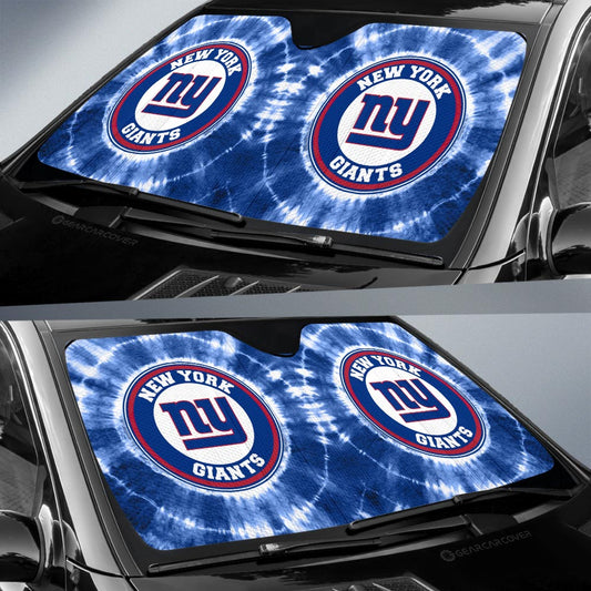 New York Giants Car Sunshade Custom Tie Dye Car Accessories - Gearcarcover - 2