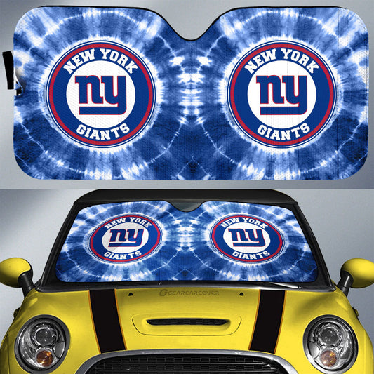 New York Giants Car Sunshade Custom Tie Dye Car Accessories - Gearcarcover - 1