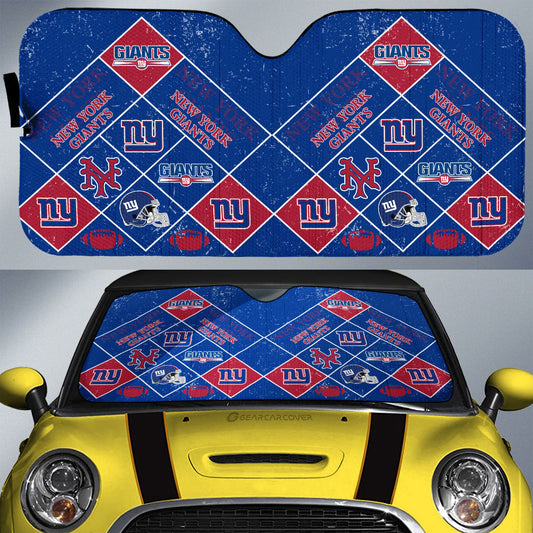 New York Giants Car Sunshade Sporty Team Collection - Gearcarcover - 1