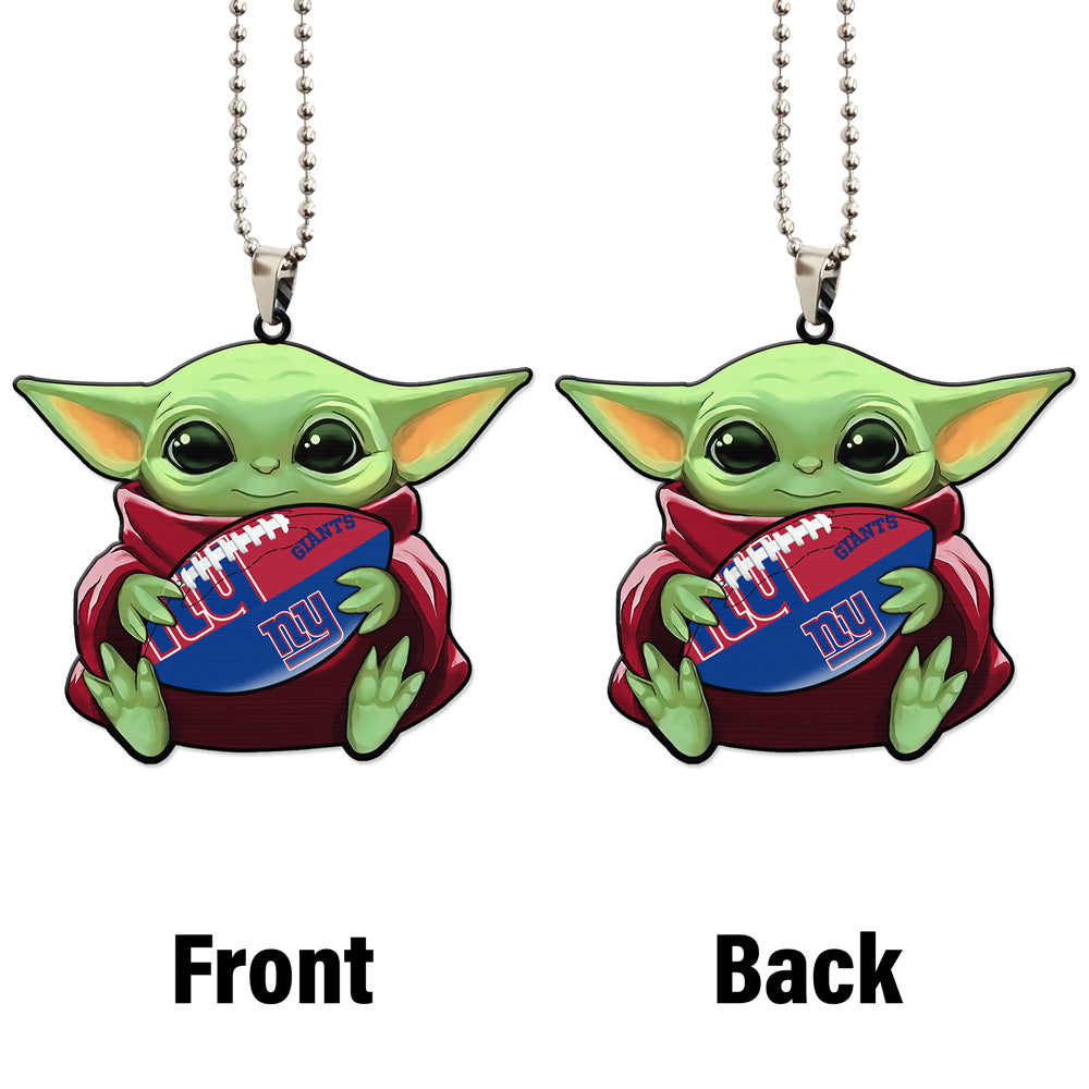 New York Giants Ornament Baby Yoda Car Accessories - Gearcarcover - 4