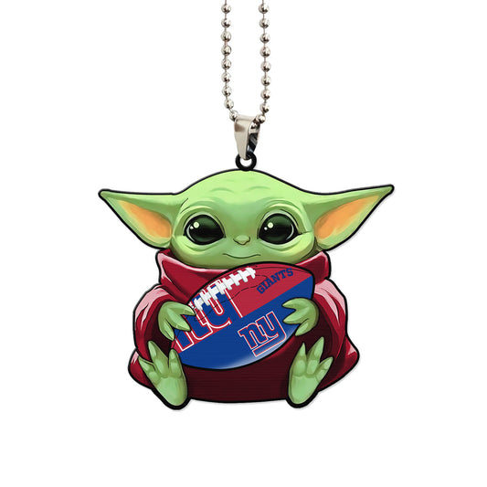 New York Giants Ornament Baby Yoda Car Accessories - Gearcarcover - 1