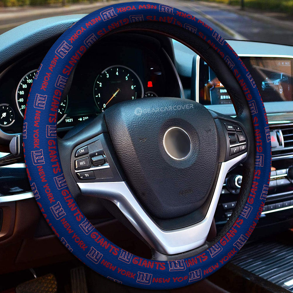 New York Giants Steering Wheel Cover Sporty Team Collection - Gearcarcover - 1