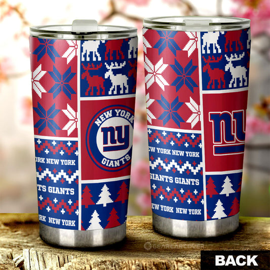 New York Giants Tumbler Cup Custom Ugly Style Car Accessories - Gearcarcover - 2