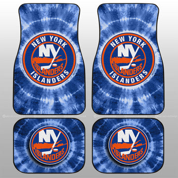 New York Islanders Car Floor Mats Custom Tie Dye Car Accessories - Gearcarcover - 1